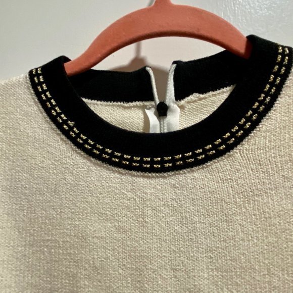 (3) - St. John Coll. Mary Gray Office Minimalist Capsule Wool Santana Knit Top M - Picture 3 of 6